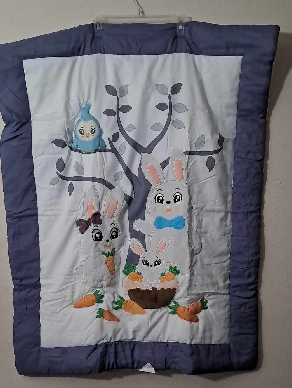 Kids Bunny Patchwork Crib Set Quilt, Sheet And Duvet NEW,in Original Package
